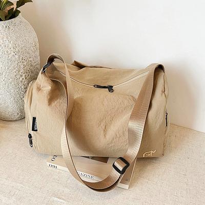 Autumn Nylon Cloth Bag Simple Casual Large Capacity New Lightweight Solid Color One Shoulder Crossbody Bag Tote Bag