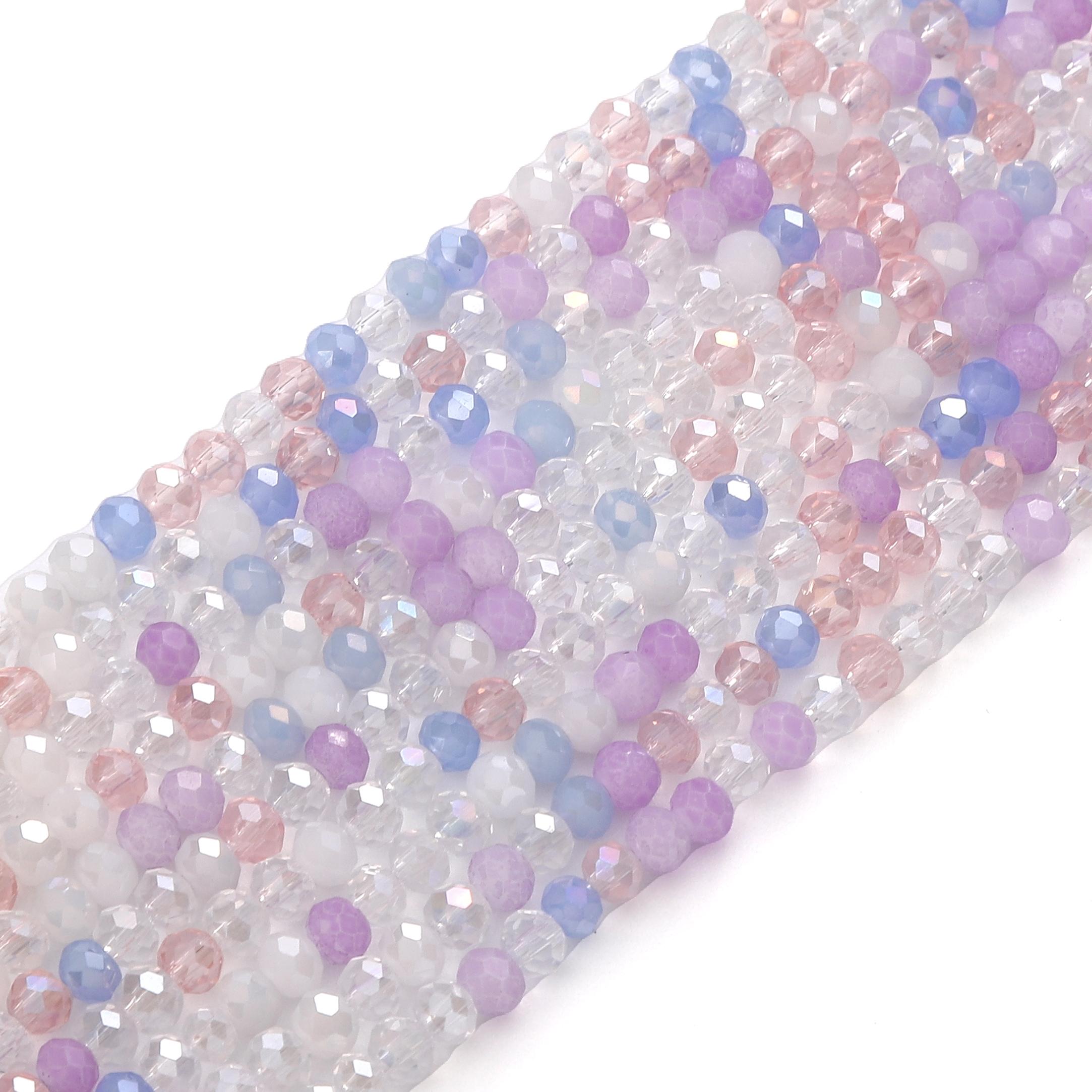 

120 шт. Стеклянные бусины Поверхность Плоская Интервал Кристальные бусины Для DIY Браслет Ожерелье Изготовление Ювелирных Изделий Украшение Dreaming Purple Vine