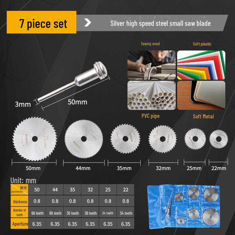 Mini HSS Circular Saw Blades for Woodworking and Metal Cutting, Electric Grinding Slices
