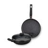 Aluminium 3 Piece Non-Stick Cookware Set Detachable Handle |Granite Finish | Induction Base | Pfoa Free | High Temperature Resistant Exterior Coating