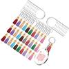120pcs Key Chain Transparent Blank Craft Keys Leather Tassel Ornaments Christmas Halloween Thanksgiving Birthday