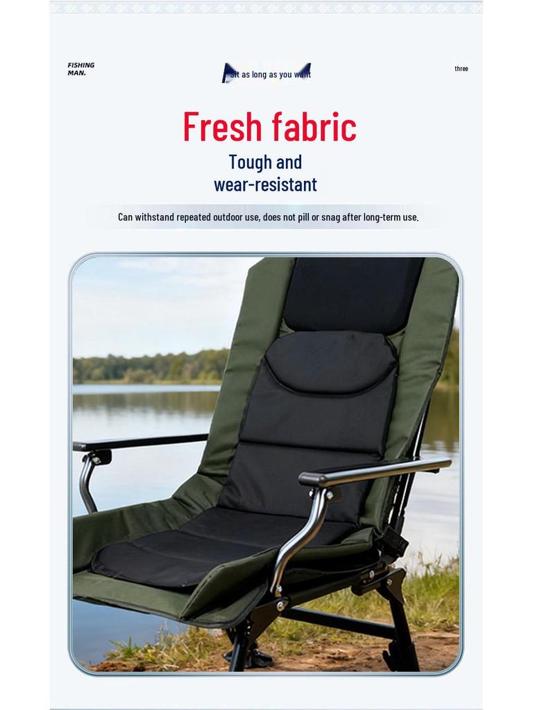 Multifunctional European-Style Folding Recliner: All-Terrain Outdoor Fishing Chair