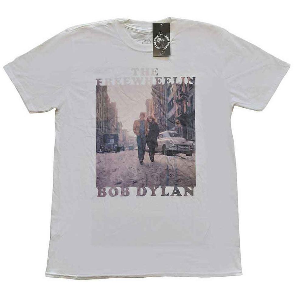 Bob Dylan The Freewheelin  T-Shirt White- XXL