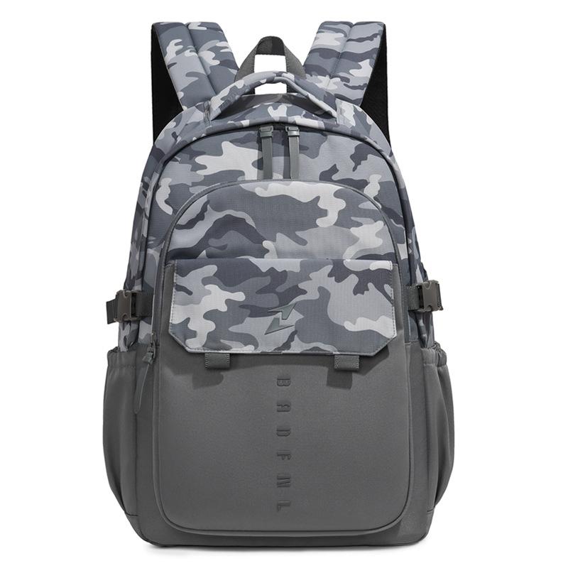 Outdoor Backpack Camouflage Large Capacity Commuter Computer Backpack Student Schoolbag темно-серого
