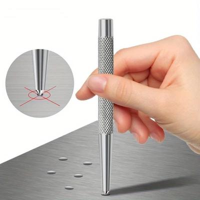 2 Stück Hartmetall Körnerkörner Anti-Rutsch-Griff Konischer Spitzen-Punktfinder Metallbohrloch-Zentrierer Schlosser-Meißel-Körnerkörner