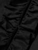 Beams Boy Short Sleeve Cotton Linen Shirt with Ruffles and Gathered One Size Women's Trim, Black,