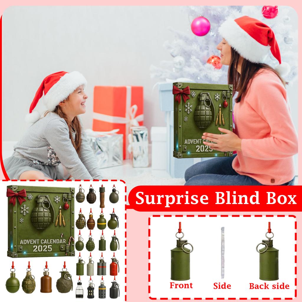 2D Plane+airplane Box +24PC+ Fitness Decoration Advent Christmas Countdown Box Calendar