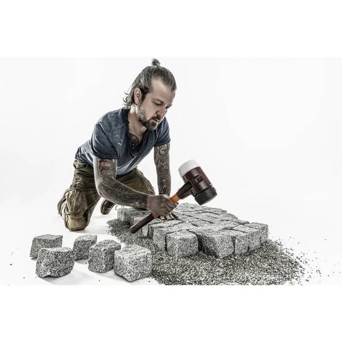 Maillet En Caoutchouc/plastique HALDER Simplex 80mm - Pour Pavage, Construction, Jardinage Et Menuiserie