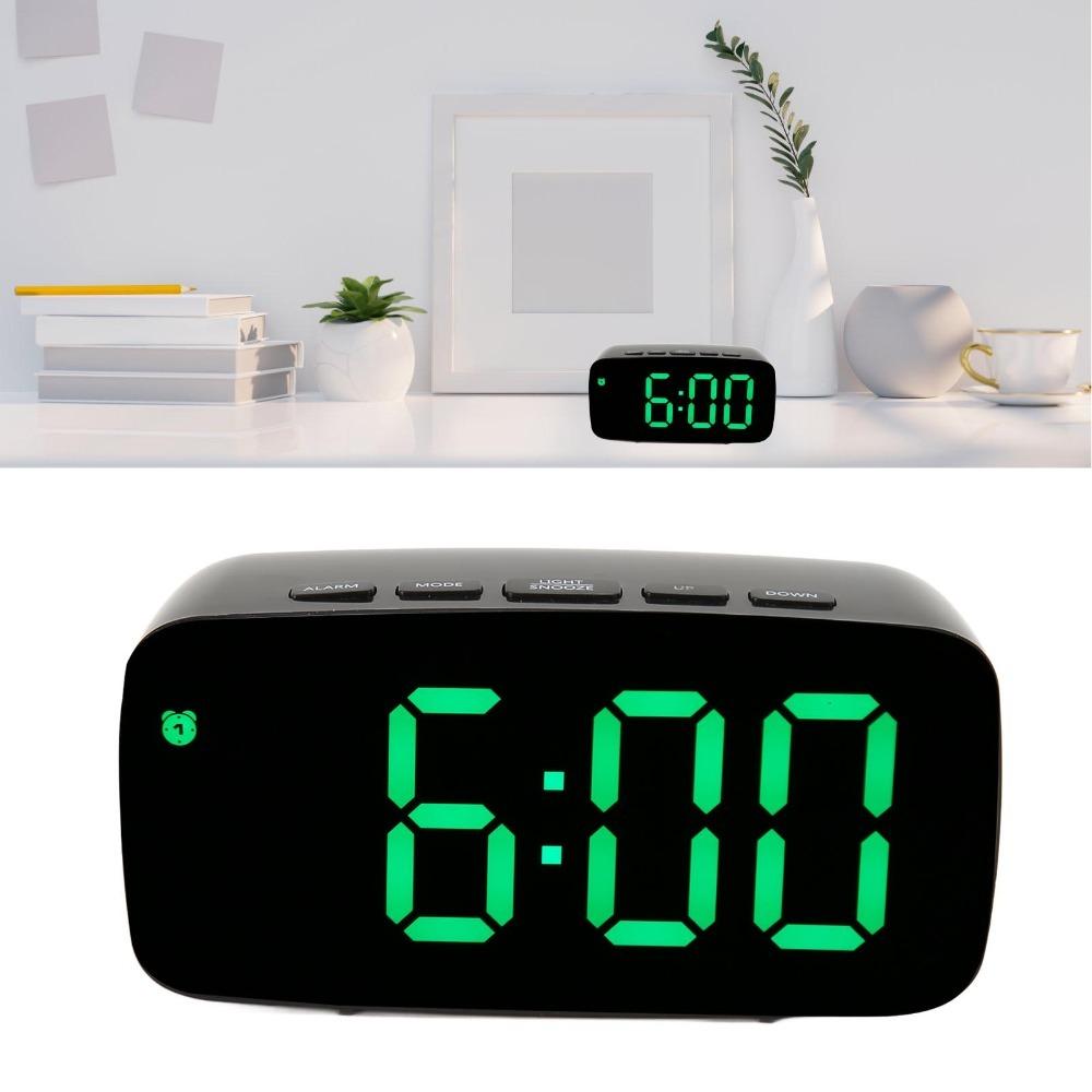 Adjustable Brightness Digital Alarm Clock Temperature Display LED Electronic Clock For Desktop
