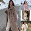 Autumn and Winter New Style Imitation Mink Hair Thickening Type Long Style Suit Collar Loose Imitation Fur Coat Fashion  Soft