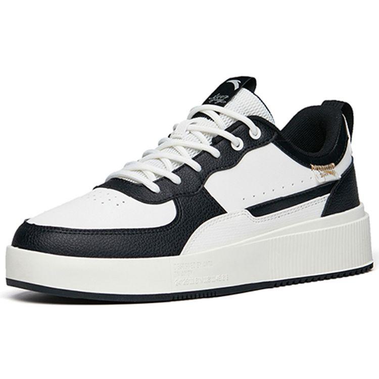 Anta Antiskid Wear Resistant Lightweight Breathable Low Top Skate Shoes Men Sneakers Black White 912358012-5