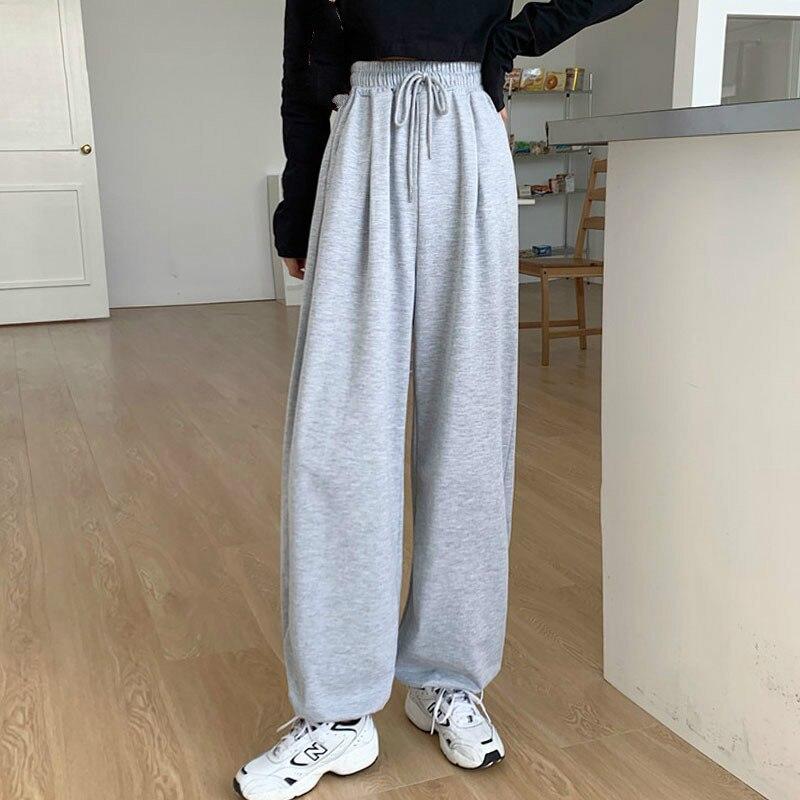 Buy Womens High Waisted Joggers Grey 