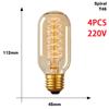 4Pcs Dimmable Retro Edison Light Bulb E27 AC220V 40W Vintage Industrial Decor Filament Bulb Lamps A19 ST64 T10 T45 G80 G95 G125