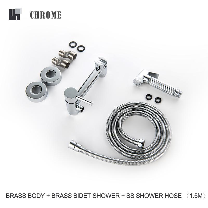 Brass Bidet Tap Faucet Washer Bathroom Muslim Shower Ducha Hygienic Cold Hot Water Mixer Toilet Bidet Crane Shower Shattaf Spray