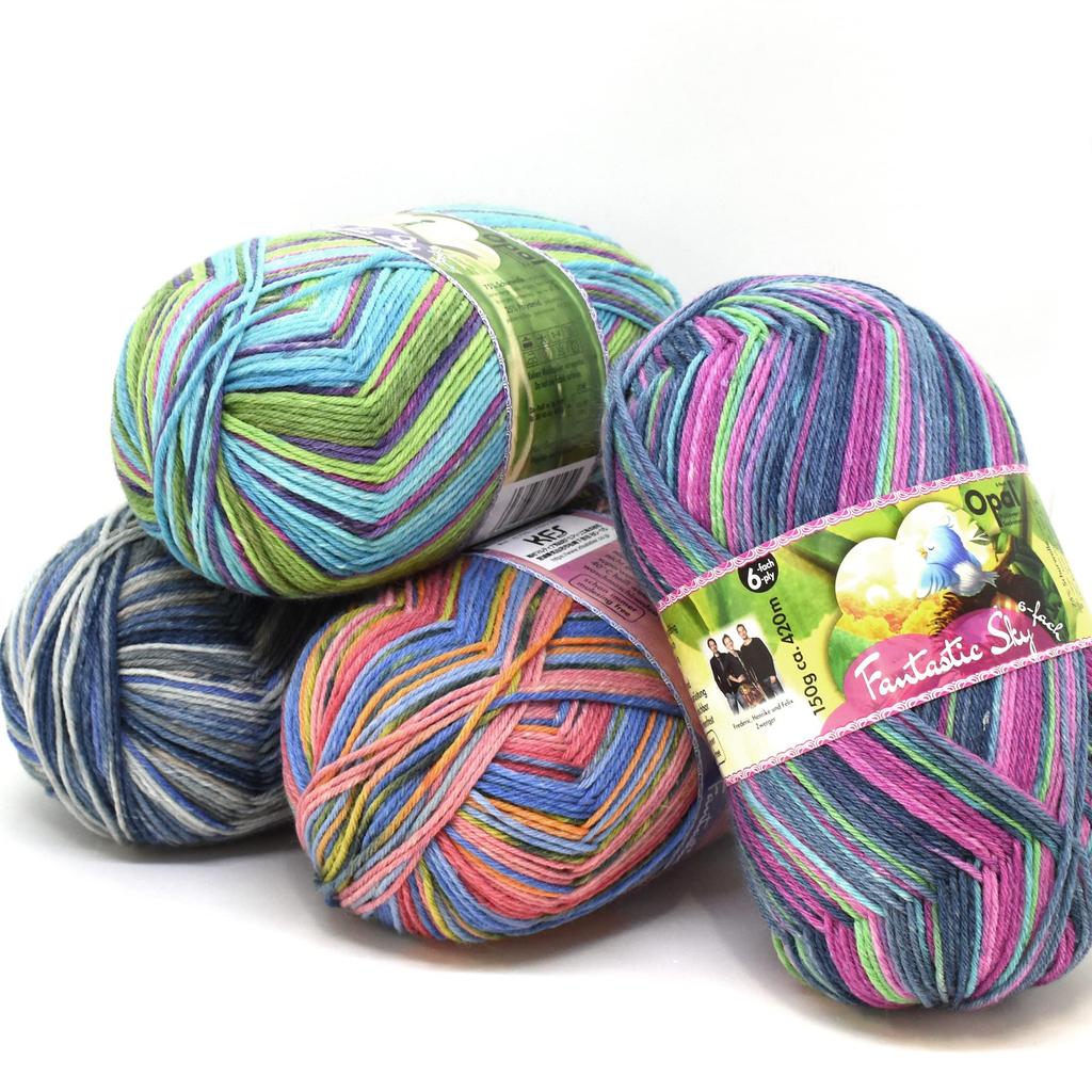 Пряжа шкарпеткова Opal Sky 6-шарова "Фантастична 11220"
