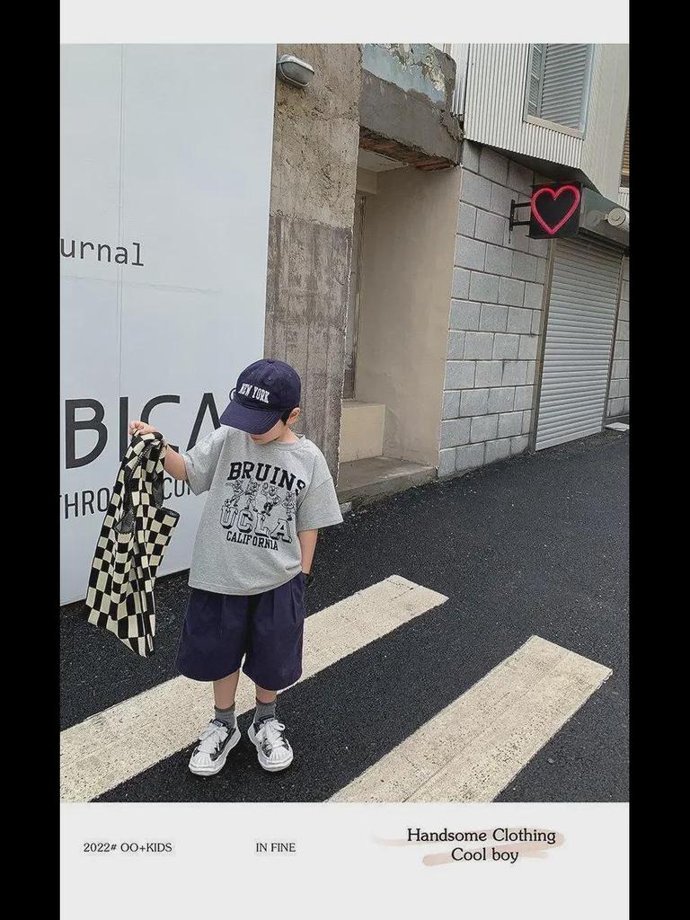 Children's Short-Sleeved T-Shirt: Stylish Boys' Summer 2022 Korean-Style Top