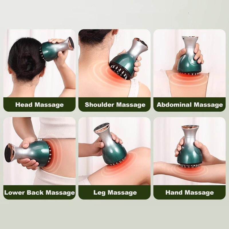 Rechargeable Guasha Massager Body Shaping Heating Meridian Scraping Brush Lymphatic Detoxification Regimen Dredging Fat Burner