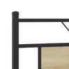 Metal Bed Frame without Mattress Sonoma Oak Finish 72 x 84 in (183 x 213 cm)