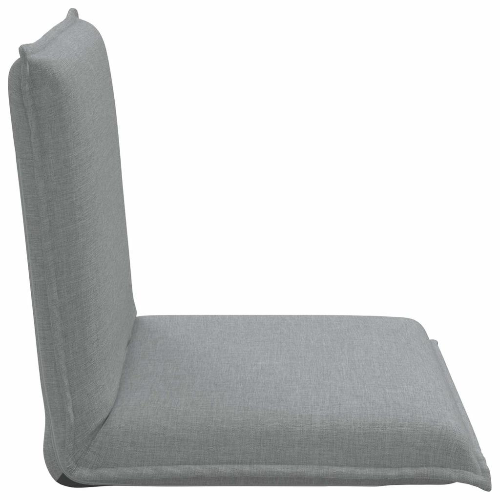 Adjustable Floor Chair Light Grey Fabric