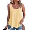 Women's Spaghetti Strap Sleeveless Tank Top - Loose Fit for Summer Vacation 2025
