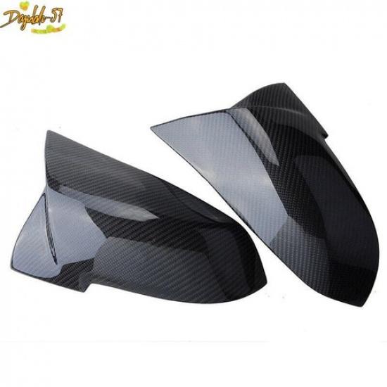 2pcs Carbon Fiber Rear Side Mirror Cover Caps Fit For BMW F20 F21 F22 F30 M3 F23
