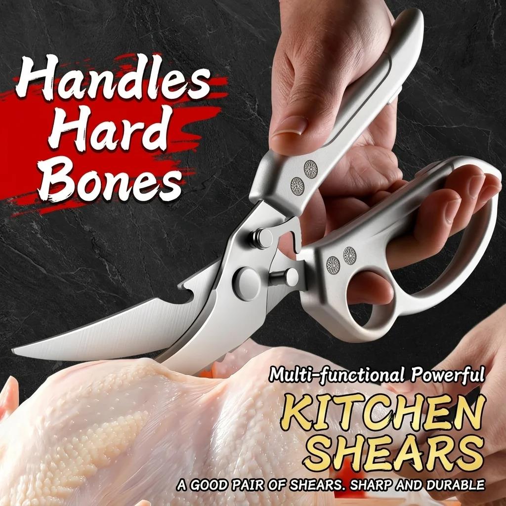 Heavy Duty Stainless Steel Kitchen Shears Multi-Purpose Household Food Scissors for Cutting Chicken Bones5