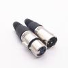 Black 3-Pin XLR Connector: Male and Female Swiss Plug for Mixer & Microphone Cable Wiring