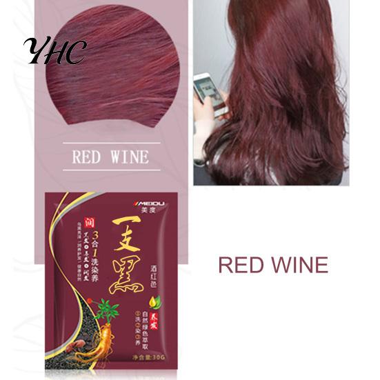 Mild To Skin 30g Multifunctional Hair Dye Shampoo Non-Irritating Plant Extract Natural Fast for Female