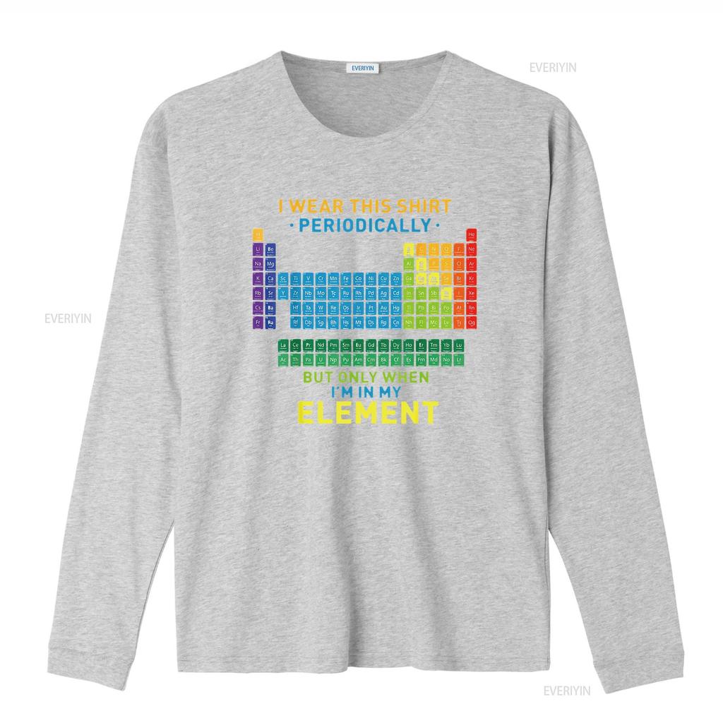 Chemistry Periodic Table I Wear This T Shirt Periodically Vintage Washed Top For Everyday Wear Casual Fashion Designer Clothes