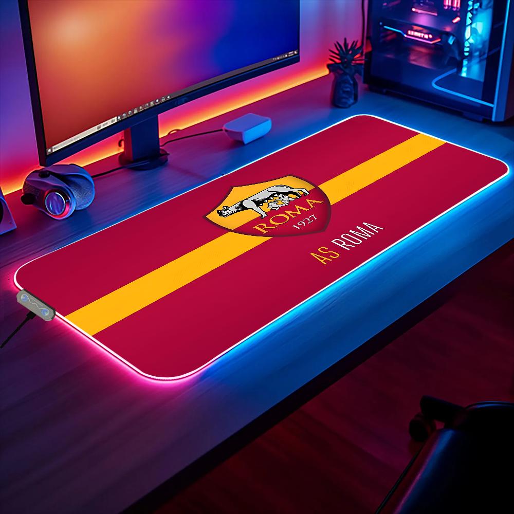 ROMA Gaming Club MousePad Tappetini da Tavolo LED Retroilluminati Gomma Desktop AS XXL RGB Scrivania S Calcio Micro USB