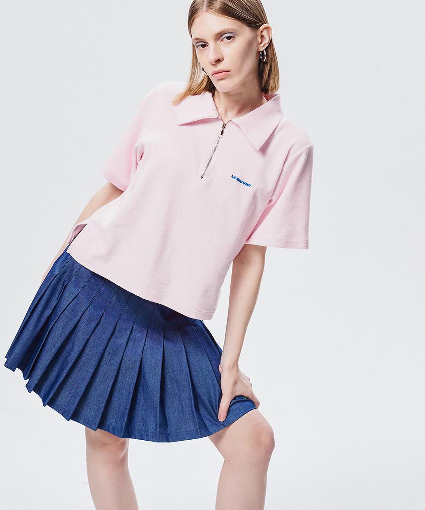 Le Sonnet Denim Rubber Skirt Indigo