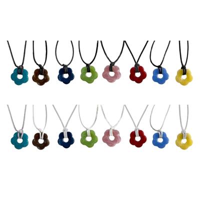 Colorful Acrylic Flower Pendant Necklace Hollow Pendant Necklaces Hollow Flower Neck Jewelry Perfect for Party Wedding