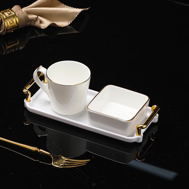 Nordic Ceramic Coffee Cup & Snack Tray Set