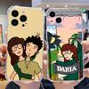 D-Daria Phone Case For iPhone 16,15,14,13,12,11 Pro,Max,Plus,X,XS,XR,SE,Mini Transparent Silicone Soft