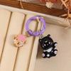 Cute Cat Cartoon Resin Animal with Bell Girls Women Bag Purse Charm Couple Key Chains Gift Accessories Bag Charm