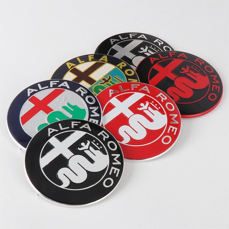 74MM Car Front Rear Emblem Trunk Badge Sticker Replace Accessories For Alfa Romeo Logo Giulia 159 147 156 Stelvio Giulietta Mito