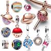 925 Silver Donut Lollipop Charm Bead Pendant for DIY Bracelet Jewelry Women Gift Earth Popsicle Design