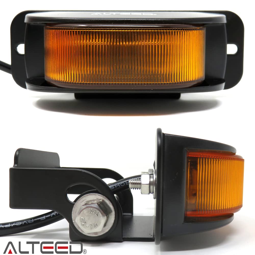 ALTEED LED Warning for 12V and 24V Diffused 21 Light Patterns Light, Yellow, Vehicles, 180-Degree Light,