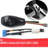 For BMW 6 Series  E63 E64 Pre-facelift 2003 2004 2005 2006 LED Handles Gear Shift Knob Lever Stick Head Black PU Leather