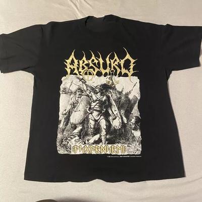 Absurd - Asgardsrei 2002 T-Shirt for Men Tee Unisex Tee Men Women Summer Casual Crew Neck Black Casual Cotton Tee