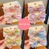 1Pair Cartoon Fashion Floral Embroidery Lace Pearl Bowknot Barrettes Cute Kid Princess Hair Clip Hair Accessories Girls Gifts