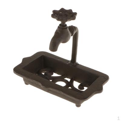Soporte para platos de hierro fundido sólido, recipiente para jabón, organizador de baño, bandeja, hotel