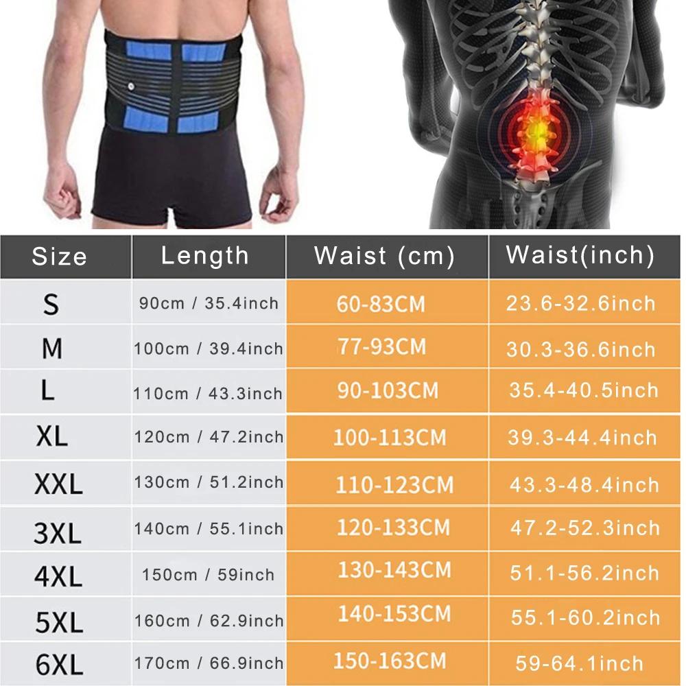 Tcare Lumbar Back Brace Support Belt - Lower Back Pain Relief Massage Band For Herniated Disc Sciatica And Scoliosis For Unisex