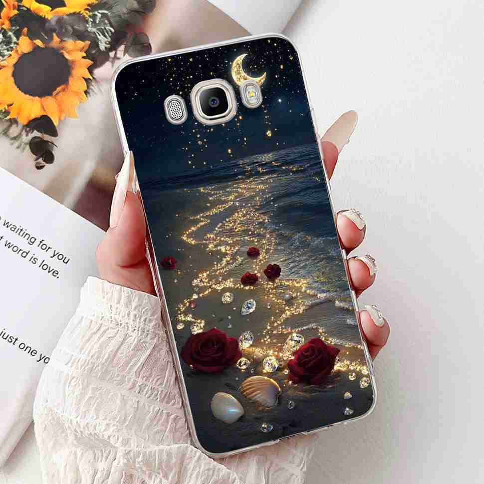 For Samsung Galaxy J7 2016 SM-J710FN Cartoon Animals Soft Silicone TPU Cover For Samsung J7 Core SM-J701F Fashion Flowers Shell