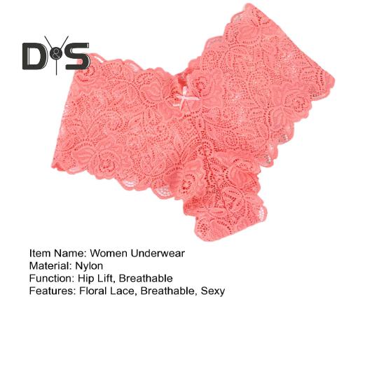 Women's Panties Floral Lace Low Waist Briefs Stretchy Sexy Breathable Underpants for Girls Daily Wear And Sleep