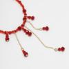 Tassel Blood Drop Necklace Red Halloween Choker Retro Halloween Collarbone Chain  Girl