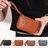New Multifunctional Wallet Zipper Solid Color Clutch Bags PU Leather Coin Bag