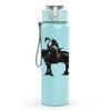 1PC Horse western dark silhouette print 750ml colorful plastic sports water bottle leakproof pop up lid with straw for outdoor work home use