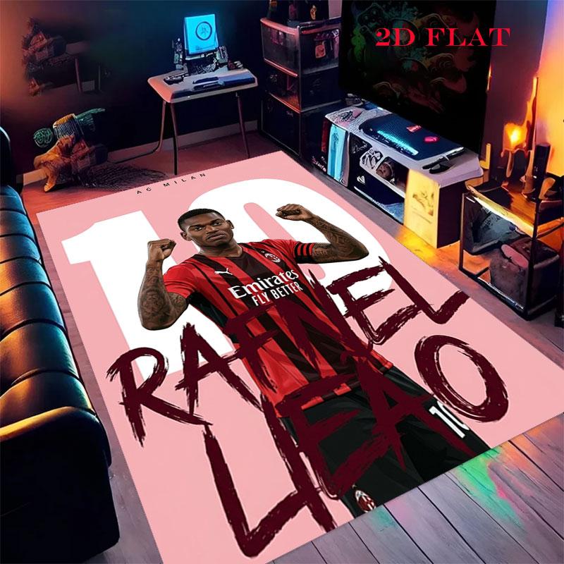 Rafael Leão Player Carpet Rug for Living Room Bedroom Home Sofa Decoration,Kids Play Nonslip Floor Mat