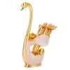 Coffee Dessert Spoon Set European   Elegant   Fruit Scoop  Holder Decorative Tableware
